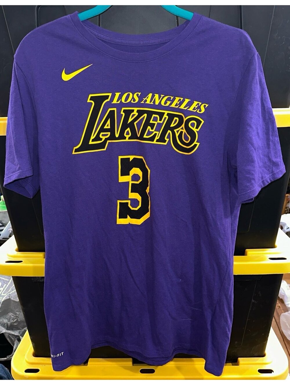 Nike Los Angeles lakers Anthony Davis tshirt size large
